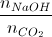 \frac{n_{NaOH}}{n_{CO_{2}}}
