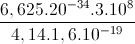 \frac{6,625.20^{-34}.3.10^{8}}{4,14.1,6.10^{-19}}