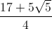 \frac{17+5\sqrt{5}}{4}