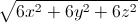 \sqrt{6x^{2}+6y^{2}+6z^{2}}