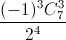 \frac{(-1)^{3}C_{7}^{3}}{2^{4}}