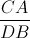 \frac{CA}{DB}