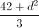 \frac{42+d^{2}}{3}