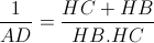 \frac{1}{AD}=\frac{HC+HB}{HB.HC}