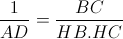 \frac{1}{AD}=\frac{BC}{HB.HC}