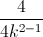 \frac{4}{4k^{2-1}}