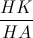 \frac{HK}{HA}