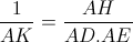 \frac{1}{AK}=\frac{AH}{AD.AE}