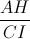 \frac{AH}{CI}