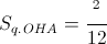 S_{q.}_{OHA}=\frac{\Pi a^{2}}{12}