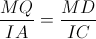 \frac{MQ}{IA}=\frac{MD}{IC}