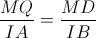 \frac{MQ}{IA}=\frac{MD}{IB}