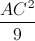 \frac{AC^{2}}{9}