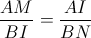 \frac{AM}{BI}=\frac{AI}{BN}