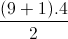 \frac{(9+1).4}{2}