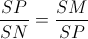 \frac{SP}{SN}=\frac{SM}{SP}