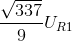 \frac{\sqrt{337}}9{}U_{R1}