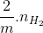\frac{2}{m}.n_{H_{2}}