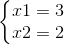 \left\{\begin{matrix} x1 = 3\\ x2 = 2 \end{matrix}\right.
