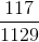 \frac{117}{1129}