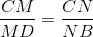 \frac{CM}{MD}=\frac{CN}{NB}