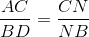 \frac{AC}{BD}=\frac{CN}{NB}