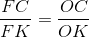 \frac{FC}{FK}=\frac{OC}{OK}