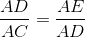\frac{AD}{AC}=\frac{AE}{AD}
