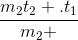 \frac{m_{2}t_{2}+\Delta m.t_{1}}{m_{2}+\Delta m}