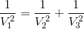 \frac{1}{V_{1}^{2}} = \frac{1}{V_{2}^{2}}+\frac{1}{V_{3}^{2}}