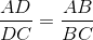 \frac{AD}{DC}=\frac{AB}{BC}