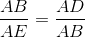 \frac{AB}{AE}=\frac{AD}{AB}