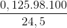 \frac{0,125.98.100}{24,5}