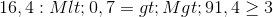 16,4:M < 0,7 => M > 91,4 \rightarrow n\geq 3