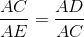 \frac{AC}{AE}=\frac{AD}{AC}
