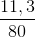 \frac{11,3}{80}