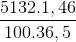 \frac{5132.1,46}{100.36,5}