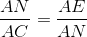 \frac{AN}{AC}=\frac{AE}{AN}