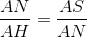 \frac{AN}{AH}=\frac{AS}{AN}