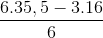 \frac{6.35,5-3.16}{6}