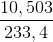 \frac{10,503}{233,4}