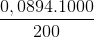 \frac{0,0894.1000}{200}