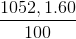 \frac{1052,1.60}{100}