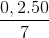 \frac{0,2.50}{7}