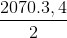 \frac{2070 . 3,4}{2}