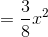 =\frac{3}{8}x^{2}