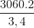 \frac{3060.2}{3,4}