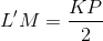 L'M=\frac{KP}{2}