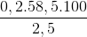 \frac{0,2.58,5.100}{2,5}