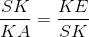 \frac{SK}{KA}=\frac{KE}{SK}